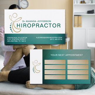 Carte de visite Chiropraticien Logo Colonne Vertéb