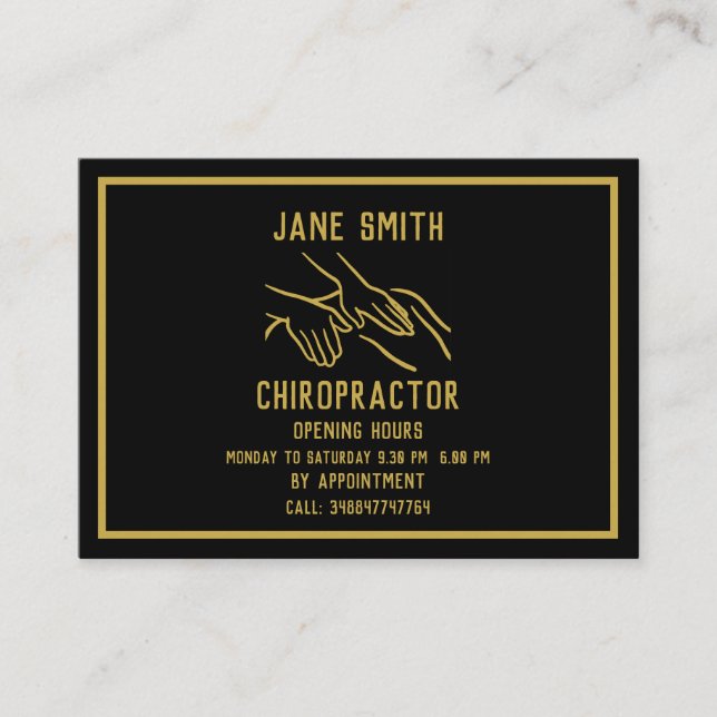 Carte De Visite Chiropraticien professionnel (Devant)