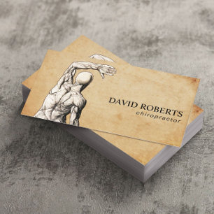 Carte De Visite Chiropratique Anatomie Vintage Chiropraticien