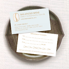 Carte De Visite Chiropratique Chiropraticien Nomination Rappel
