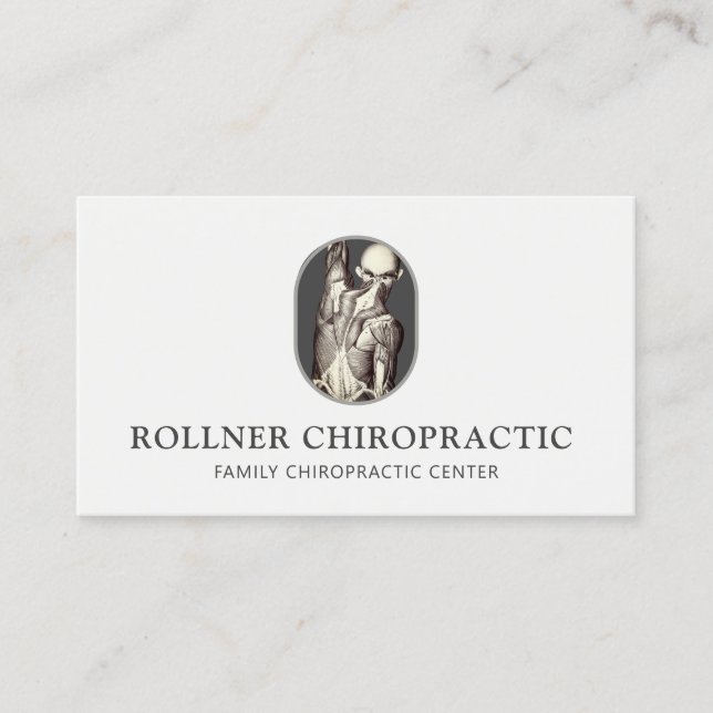 Carte De Visite Chiropratique Chiropraticien physiothérapeute (Devant)