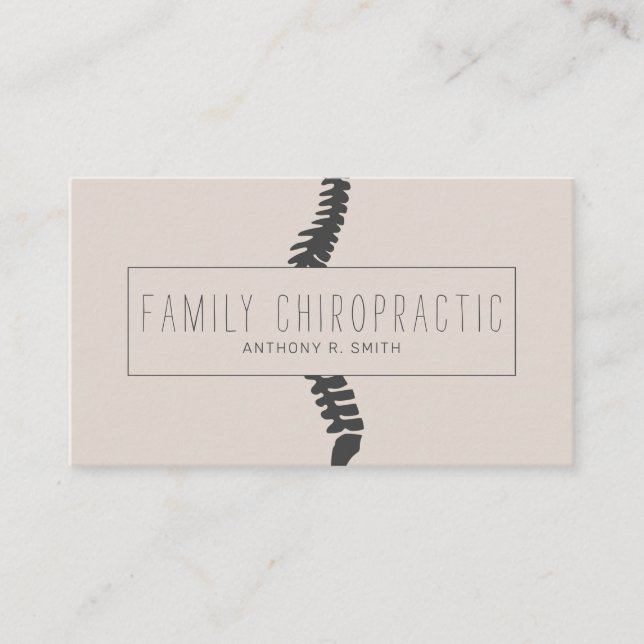 Carte De Visite Chiropratique de la famille (Devant)
