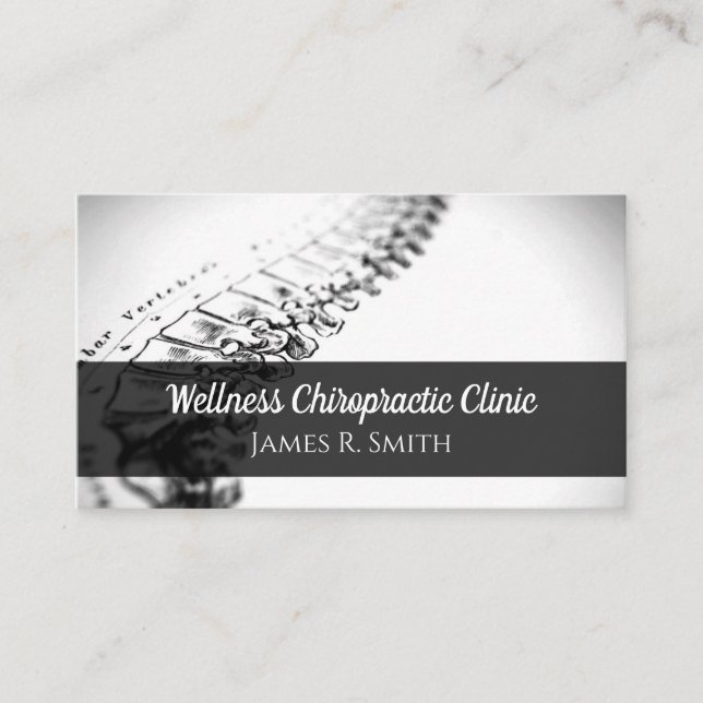Carte De Visite Chiropratique moderne Chiropraticien Clinique Sant (Devant)
