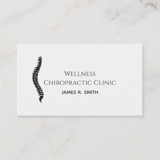 Carte De Visite Chiropratique moderne Chiropraticien Clinique Sant (Devant)