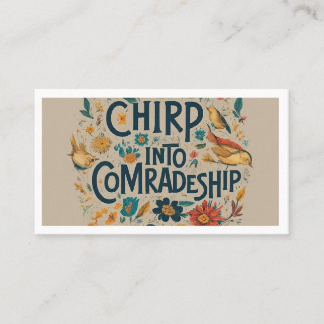 Carte De Visite Chirpe dans la camaraderie (Devant)
