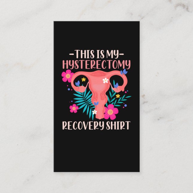Carte De Visite Chirurgie Support Uterus Suppression Hystérectomie (Devant)