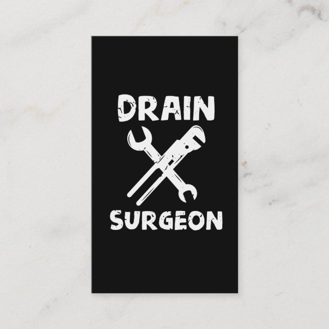 Carte De Visite Chirurgien de drainage Mari de plombier amusant (Devant)