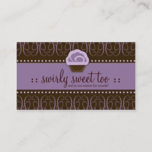 Carte De Visite Chocolat 311 pourpre sucré tourbillonnant