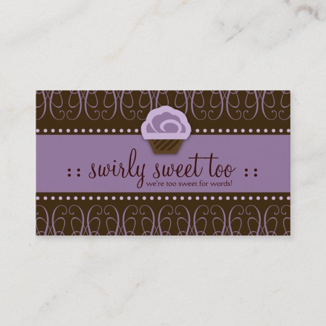 Carte De Visite Chocolat 311 pourpre sucré tourbillonnant (Devant)