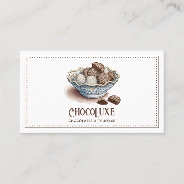 Carte De Visite Chocolat Artisan Dessert Caterer Confection Candy (Devant)