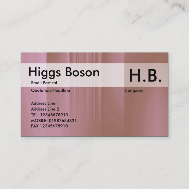 Carte De Visite Chocolat aux fraises (Devant)