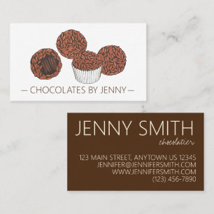 Carte De Visite Chocolat Boutique Chocolatier Chef pâtisserie Brig