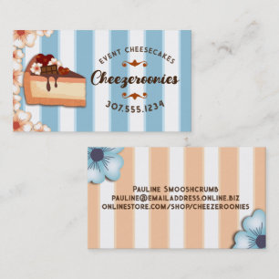 Carte De Visite Chocolat cheesecake boulangerie mariage événement 