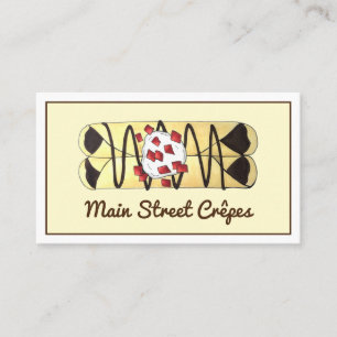 Carte De Visite Chocolat Crêpe Pancake France Cuisine Française Cr