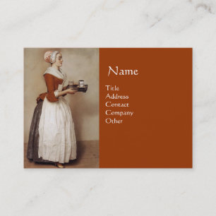CARTE DE VISITE CHOCOLAT FONDUE DÎNER FÊTE