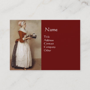 CARTE DE VISITE CHOCOLAT FONDUE DÎNER FÊTE