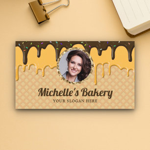 Carte De Visite Chocolat Glacé Drives Pâtisserie Chef Boulangerie 