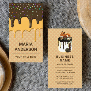Carte De Visite Chocolat Glacé Drives Pâtisserie Chef boulangerie