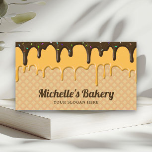 Carte De Visite Chocolat Glacé Drives Pâtisserie Chef boulangerie