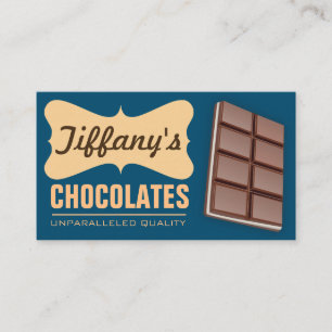 Carte De Visite Chocolat Maison Sucré Fait Main Rétro Vintage