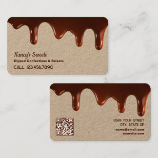 Carte De Visite Chocolatière de confiseur QR