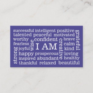 Carte De Visite Choisissez les affirmations positives quotidiennes