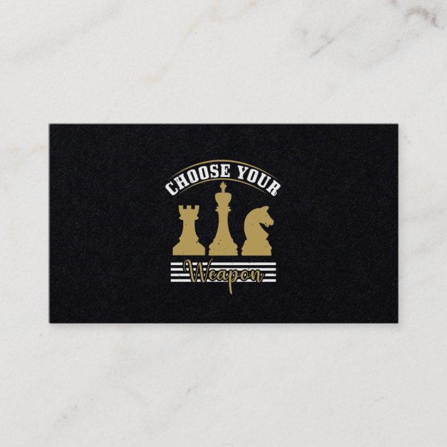 Carte De Visite Choose Your Weapon (Devant)