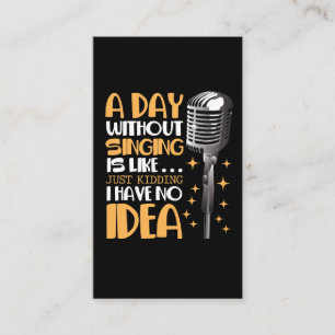Carte De Visite Chorale Chanteur Karaoke Microphone Musique Amoure