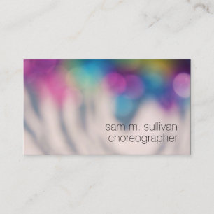 Carte De Visite Chorégraphe Bokeh Dots colorés Divertissement