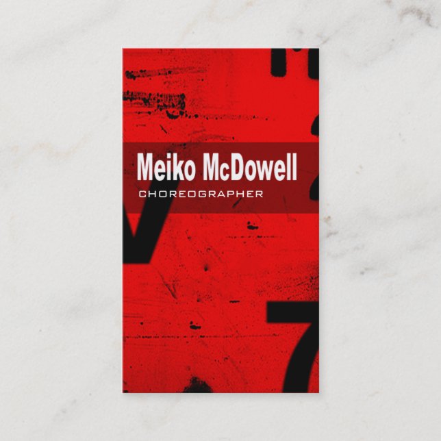 Carte de visite "chorégraphe " de technologie (Devant)