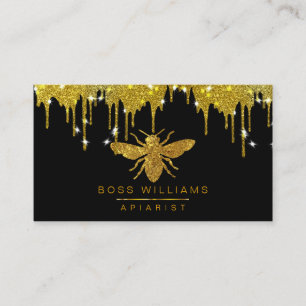 Carte De Visite Chou Gold Drives Faux Miel Bee Parties scintillant