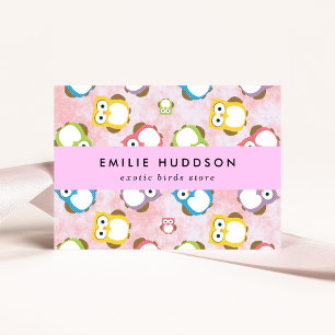 Carte De Visite Chouette, Chouette, Motif, Boutique pour animaux d