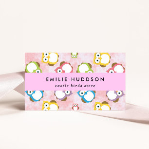 Carte De Visite Chouette, Chouette, Motif, Boutique pour animaux d