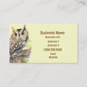 Carte De Visite Chouette, Oiseau, Nature, Nature sauvage, Environn