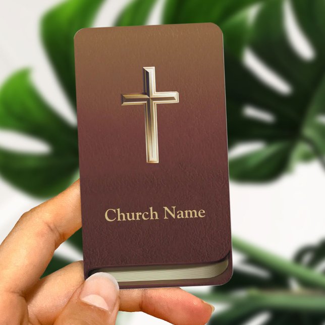 Carte De Visite Christ Cross Church Pasteur Ministre Livre bibliqu (Créateur téléchargé)