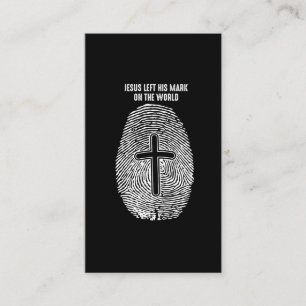 Carte De Visite Christ Fingerprint Christian Jesus a quitté son M