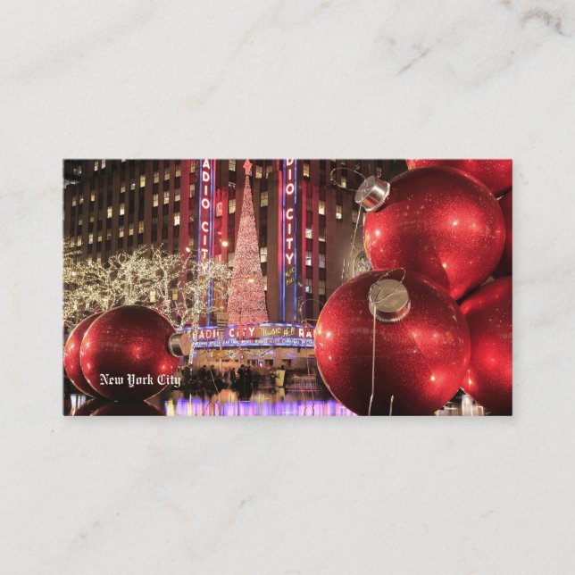 Carte De Visite Christmas Postcard NYC - New York City (Devant)