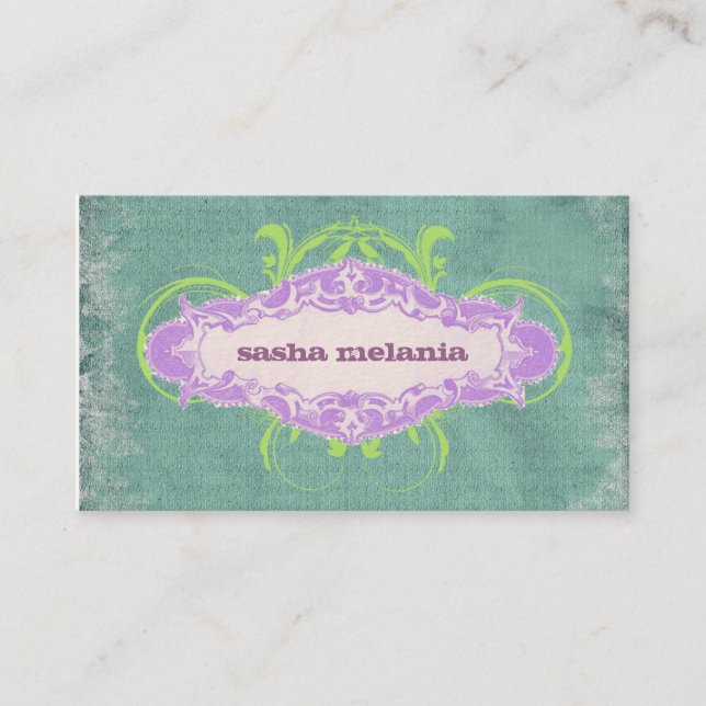 Carte De Visite CHROMATOGRAPHIE GAZEUSE | TurquoisePurpleLime de (Devant)