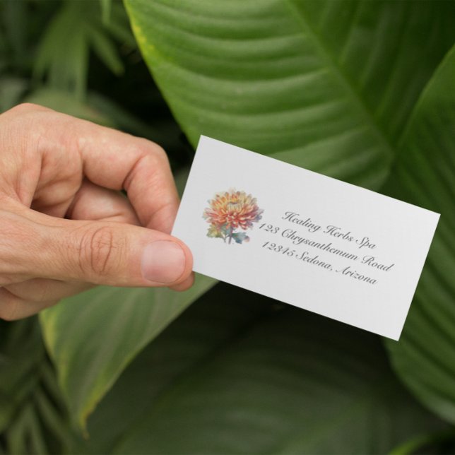 Carte De Visite Chrysanthème de la récolte d'or, sur mesure (Créateur téléchargé)