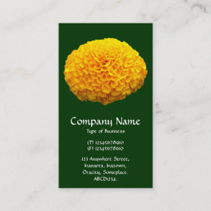 Carte De Visite Chrysanthème orange - Vert foncé