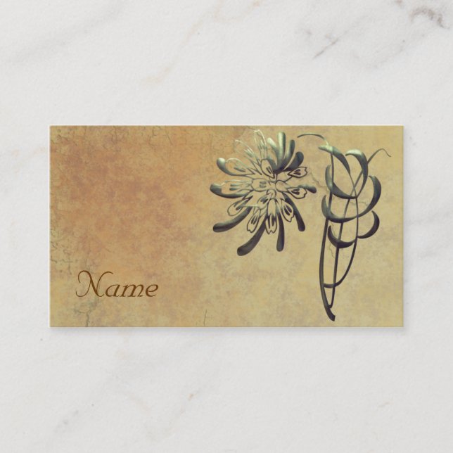 Carte De Visite Chrysanthème ornemental (Devant)