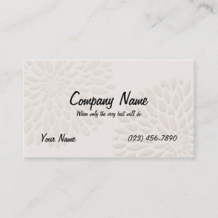 Carte De Visite Chrysanthèmes crèmes