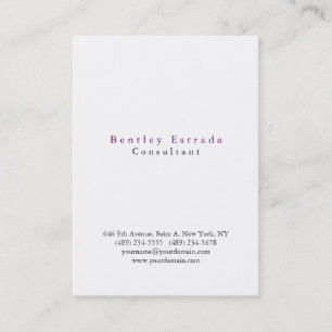 Carte De Visite Chubby Clair Simple Blanc Professionnel