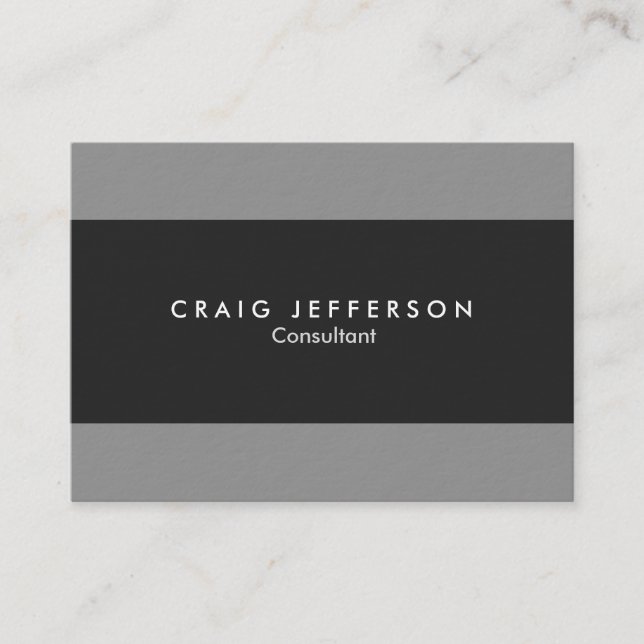 Carte De Visite Chubby Gris Gris Gris Gris Élégant Moderne Minimal (Devant)