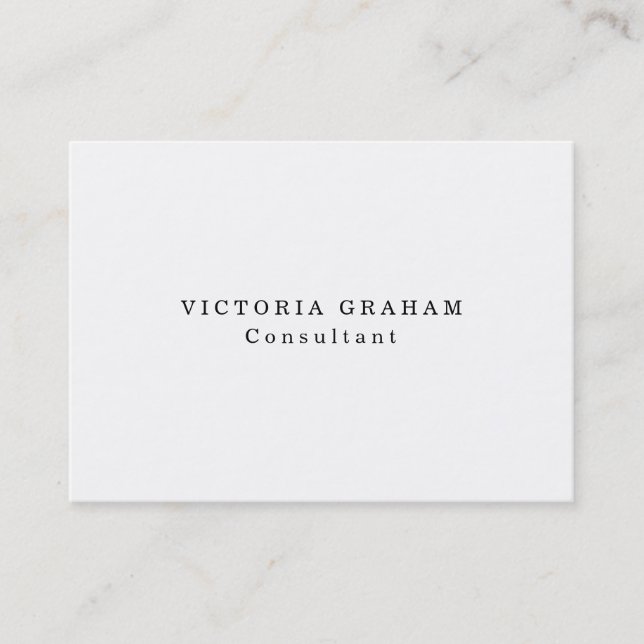 Carte De Visite Chubby Plain tendance White Professional Creative (Devant)