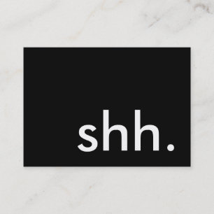 Carte De Visite chut. c'est une fête !