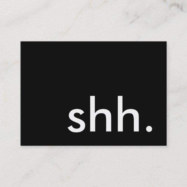 Carte De Visite chut. c'est une fête ! (Devant)