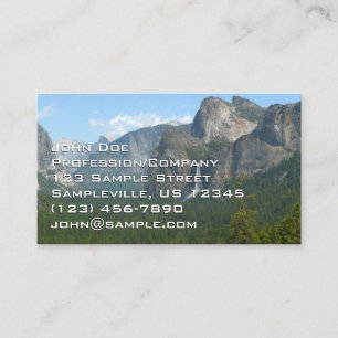 Carte De Visite Chute de Bridalveil et Half Dome à Yosemite
