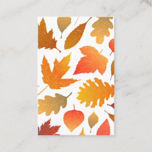 Carte De Visite Chute pour l'automne - Motif feutre douillet