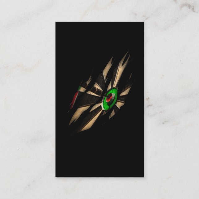 Carte De Visite Cible de flechettes de lancement de fléchettes du  (Devant)
